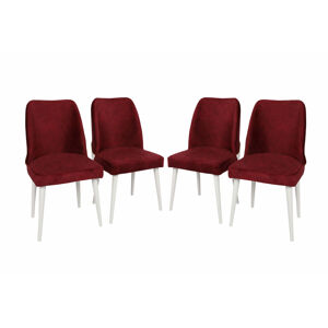 Set židlí NOVA červený bílý