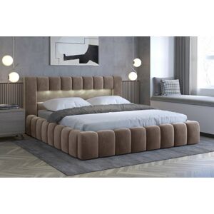 Čalouněná postel LAMICA 140 cm kovový rošt Barva: Monolith 09