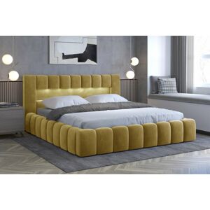 Čalouněná postel LAMICA 140 cm dřevěný rošt Barva: Monolith 48