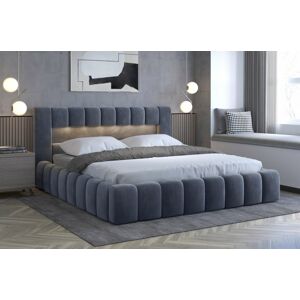 Čalouněná postel LAMICA 140 cm dřevěný rošt Barva: Monolith 97