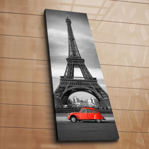 Obraz na plátně Eiffelova věž a Citroën 30 x 90 cm