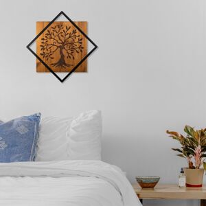 Nástěnná dekorace dřevo STROM  54 x 54 cm