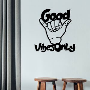 Nástěnná dekorace kov GOOD VIBES ONLY 52 x 58 cm