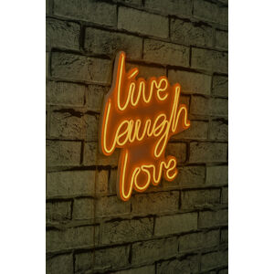 Dekorativní LED osvětlení LIVE LAUGH LOVE oranžová