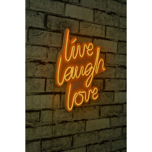 Dekorativní LED osvětlení LIVE LAUGH LOVE oranžová