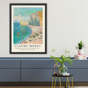Dekorativní obraz C.Monet PLÁŽ Polystyren 35x45cm