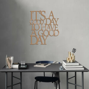 Nástěnná dekorace kov IT´S A GOOD DAY 70 x 61 cm