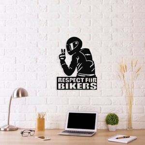 Nástěnná dekorace kov RESPECT FOR BIKERS 47 x 62 cm