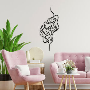 Nástěnná dekorace kov ŽENSKÉ TVÁŘE 40 x 100 cm
