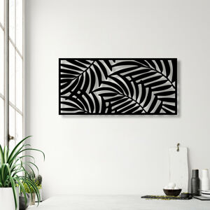 Nástěnná dekorace kov LISTY 100 x 48 cm