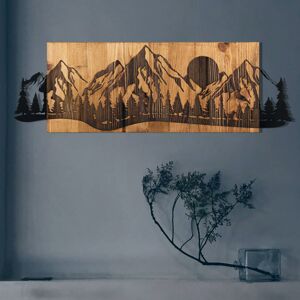 Nástěnná dekorace dřevo ZÁPAD SLUNCE V HORÁCH 75,5 x 24,5 cm