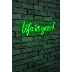 Dekorativní LED osvětlení LIFE IS GOOD zelená