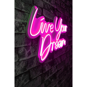 Dekorativní LED osvětlení LIVE YOUR DREAM růžová