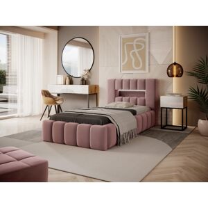 Čalouněná postel LAMICA 90 cm dřevěný rošt, box Barva: Nube 24
