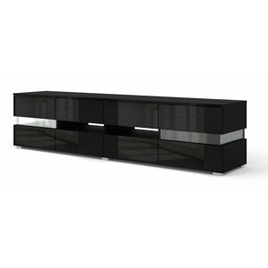 Televizní stolek VIPER, černý mat/černý lesk