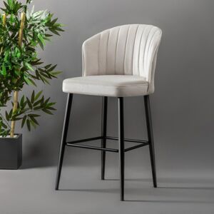 Barová židle 2 ks Rubi krémová a černá