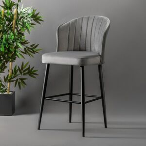 Barová židle 4 ks Rubi šedá a černá