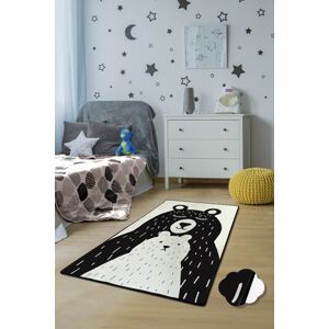 Dětský koberec(100 x 160 cm) BEARS bílý a černý