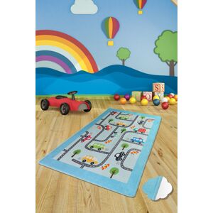 Dětský koberec (140 x 190) BABY CARS modrý – silnice