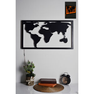 Nástěnná dekorace s LED podsvícením WORLD MAP 2