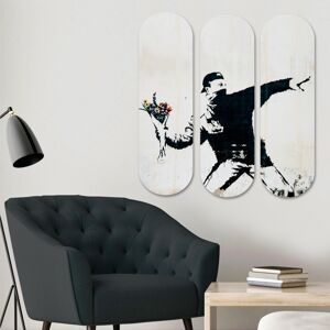 Obraz MDF Banksy – Protest 3 ks