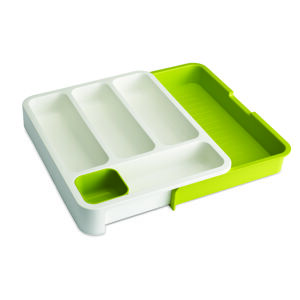 Přihrádky na příbory JOSEPH JOSEPH DrawerStore Cutlery Tray  bílé/zelené