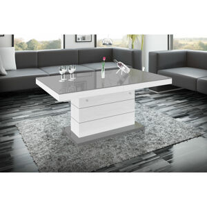 Konferenční stolek MATERA LUXURY šedá/bílá