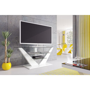 Televizní stolek LUNA Barva nábytku: Bílý lesk