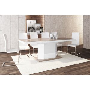 Rozkládací jídelní stůl AMIGO Barva nábytku: Cappuccino/bílá