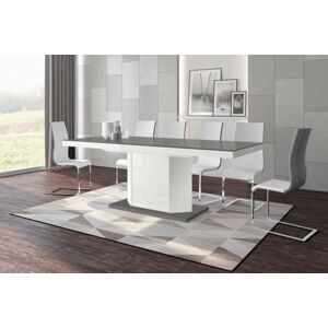 Rozkládací jídelní stůl AMIGO Barva nábytku: Šedo/bílá