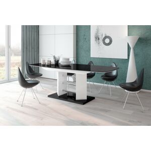 Rozkládací jídelní stůl LINOSA 3 Barva nábytku: Černo/bílá