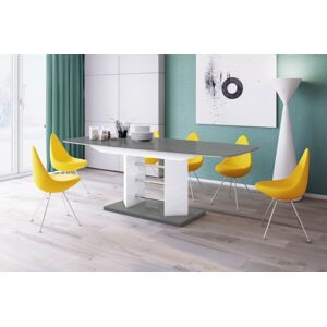 Rozkládací jídelní stůl LINOSA 3 Barva nábytku: Šedo/bílá