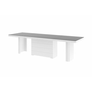Rozkládací jídelní stůl KOLOS MAT, 160 cm Barva nábytku: Šedo/bílá