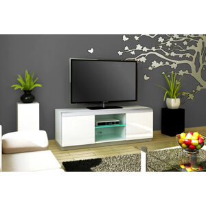 Televizní stolek DENVER 2 Barva nábytku: Bílý lesk