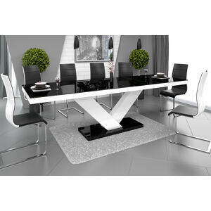 Jídelní stůl VICTORIA Barva: Černo/bílý lesk