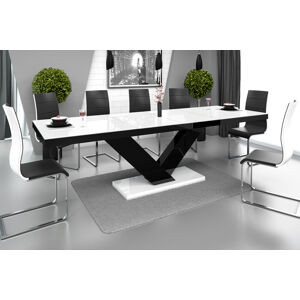 Jídelní stůl VICTORIA Barva: Bílo/černý lesk