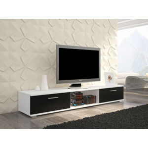 Televizní stolek SELLA Provedení: Bílo/černá mat