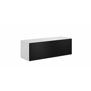 Televizní stolek ROCO, zavřený, bílo/černý