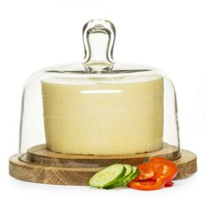 Prkénko na sýr s poklopem SAGAFORM Nature Cheese Dome