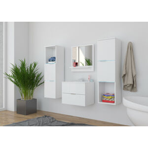 Koupelnová stěna CARLO Provedení: Bílá mat/bílá lesk