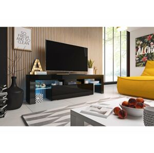 Televizní stolek TORO 158 Barva nábytku: Černý lesk