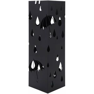 Stojan na deštníky čtvercový černý motiv kapky