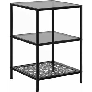 Odkládací stolek kovový skleněná deska 44x44 cm