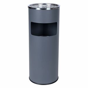 Stojanový popelník válcový s košem 60x24 cm nerez, šedý