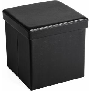 Úložný sedací box čalouněný skládací 38x38 cm černý