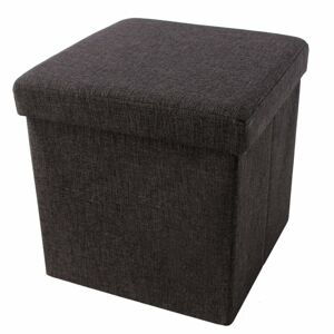 Úložný sedací box čalouněný skládací 38x38 cm hnědý