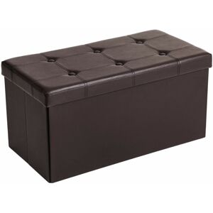 Úložný sedací box čalouněný skládací 76x38 cm hnědý