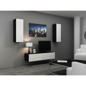 Obývací stěna VIGO 7 Barva: černá/bílá