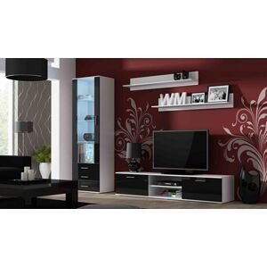 Obývací stěna SOHO 1 Barva: bílá/černá, Délka TV stolku: 180cm