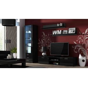 Obývací stěna SOHO 1 Barva: černá, Délka TV stolku: 140cm